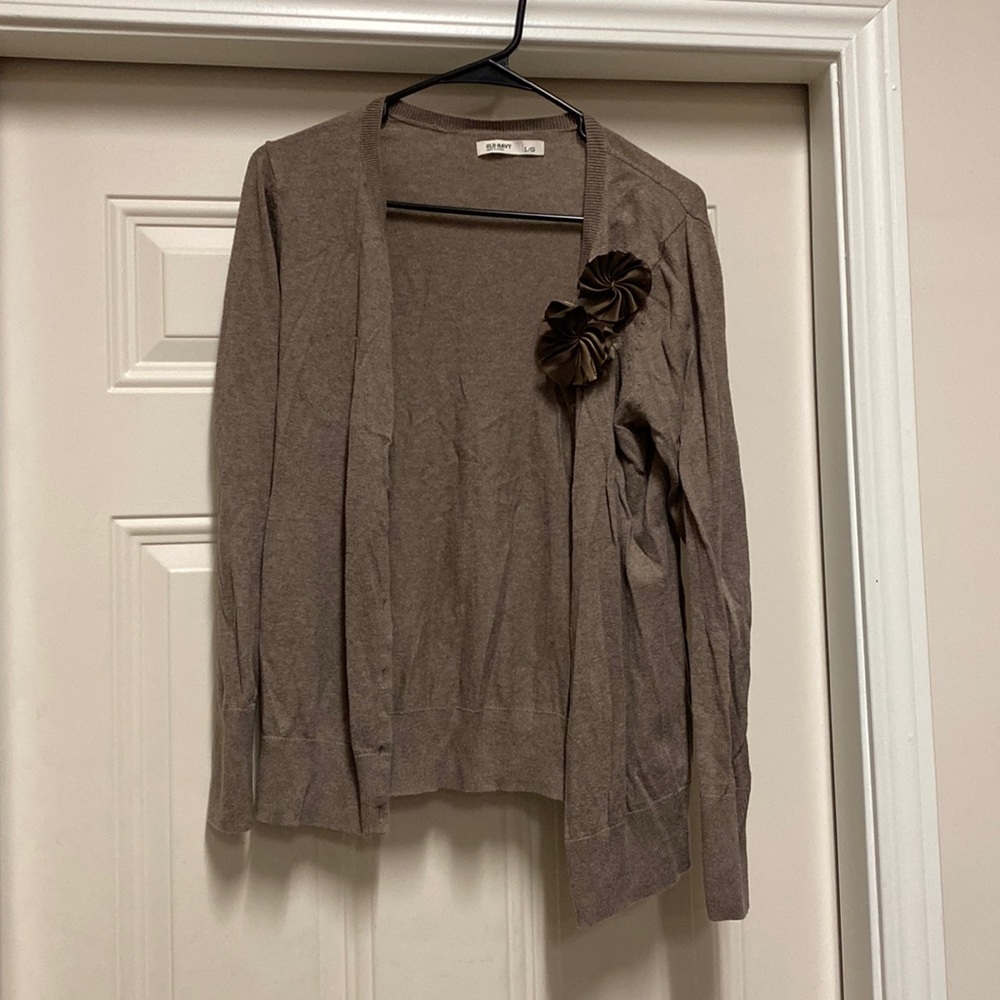 light brown cardigan